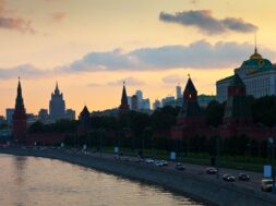 Moscow Kremlin in summer sunset