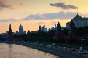 Moscow Kremlin in summer sunset